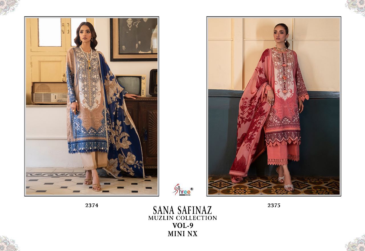 Shree Sana Safinaz Muzlin 9 Mini Nx Wholesale Pakistani Salwar Suits Catalog
